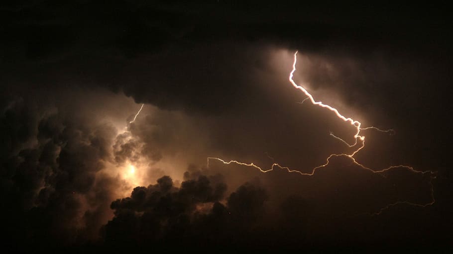 photograph of lighting, photograph, storm, light, lightning storm, thunder, night sky, natural, lightning, thunderstorm