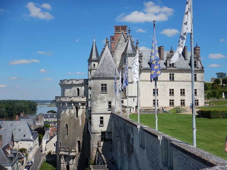 royal château of amboise, castle, amboise, françois 1er, built structure, architecture, building exterior, sky, building, city