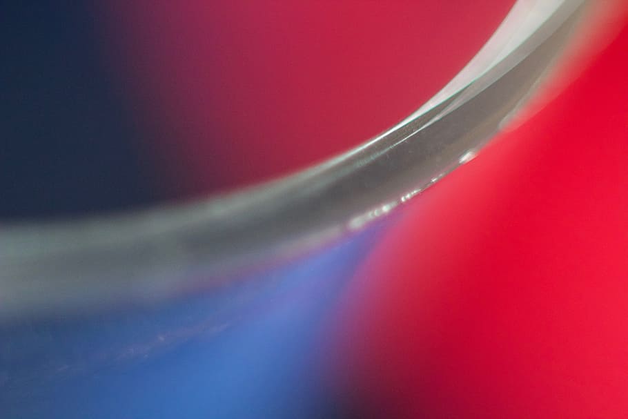 macro, glass, dust, color, gradient, red, blue, light, drink, edge