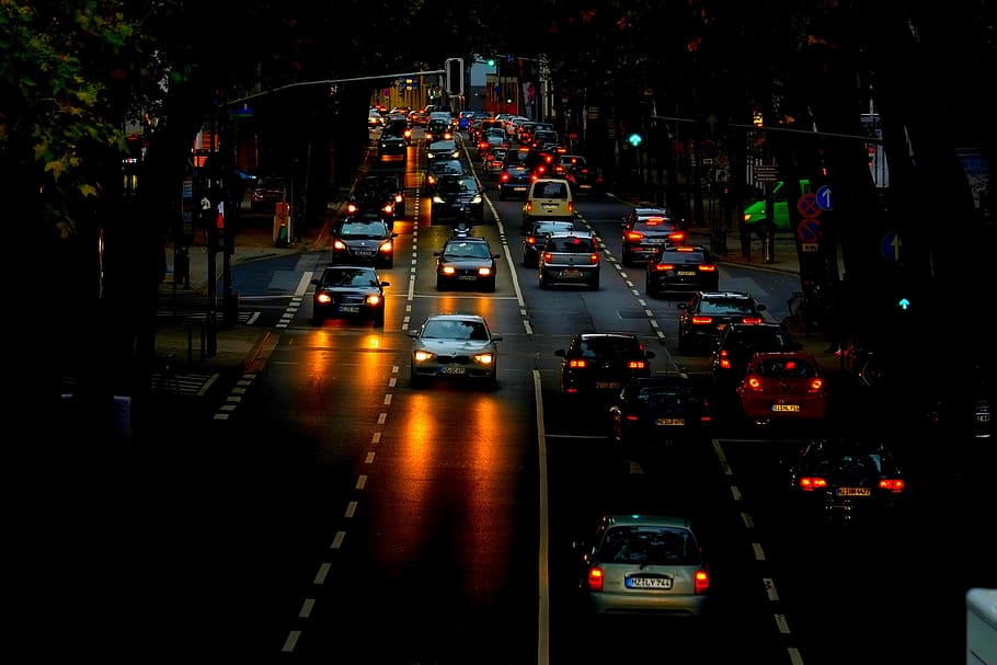 assorted, cars, road, night, Traffic, Autos, Vehicles, Road, City, city, drive