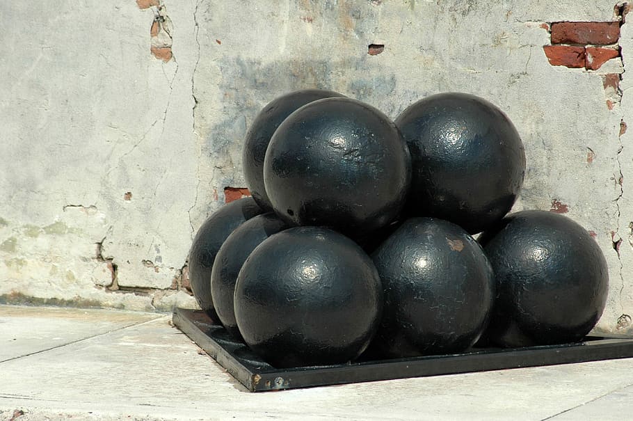Cannon Balls, Historic, Historical, military, battle, old, defense, gun, weapon, ancient