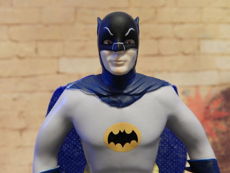 1960's batman figurine, batman, superhero, toy, caped, character, comic, hero, mask, masked