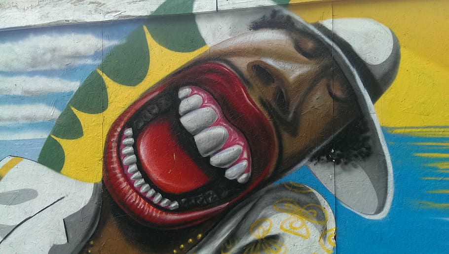 graffiti, rio de janeiro, art, art and craft, multi colored, creativity, close-up, paint, day, yellow