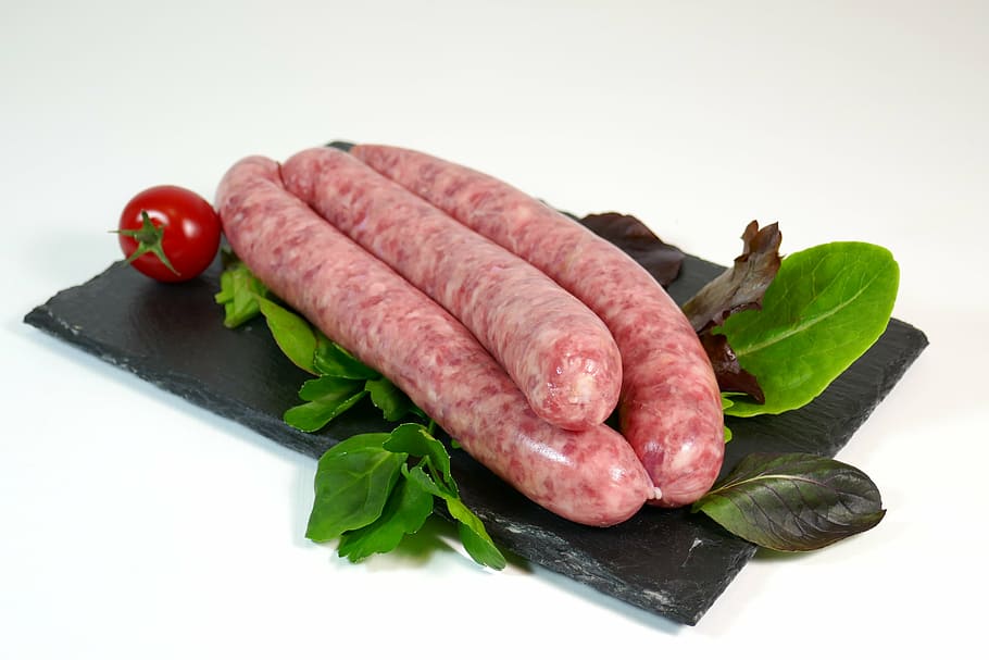 sausage, black, board, meat, grilling, food, food and drink, beef, steak, leaf