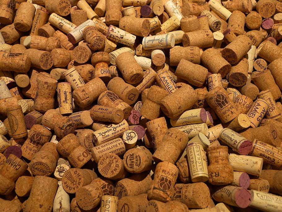 closeup, assorted-brand, bottle cork lot, Cork, Bottle, Wine, Wooden, bottle corks, beverage, drink
