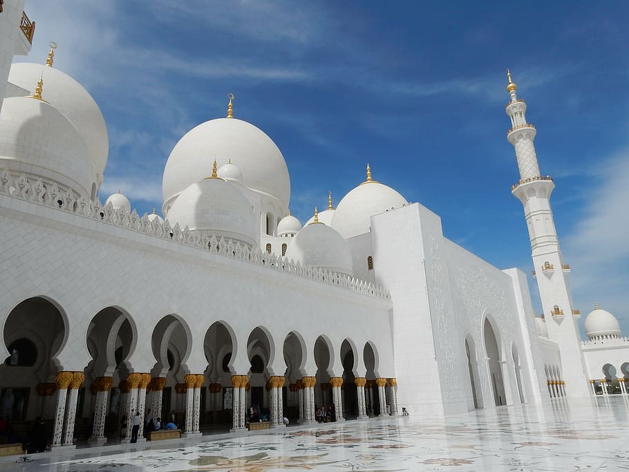 abu dhabi, mosque, emirates, architecture, islam, u a e, orient, travel, sheikh zayed mosque, sheikh zayid mosque