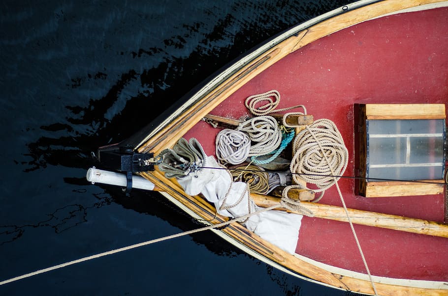 close-up photography, boat, ropes, water, ship, marine, sea, nautical, yacht, vessel