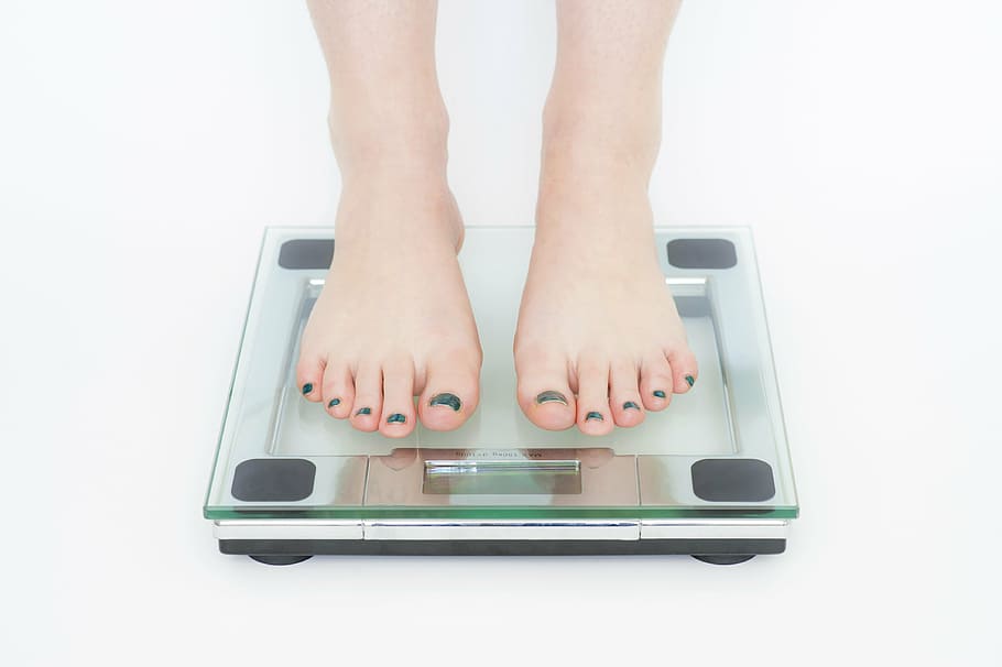 gray, glass-top bathroom scale, diet, fat, health, weight, healthy, loss, nutrition, dieting