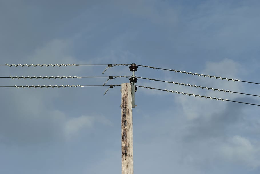 líneas eléctricas, telégrafo, cielo, potencia, electricidad, línea, cable, azul, suministro, poste