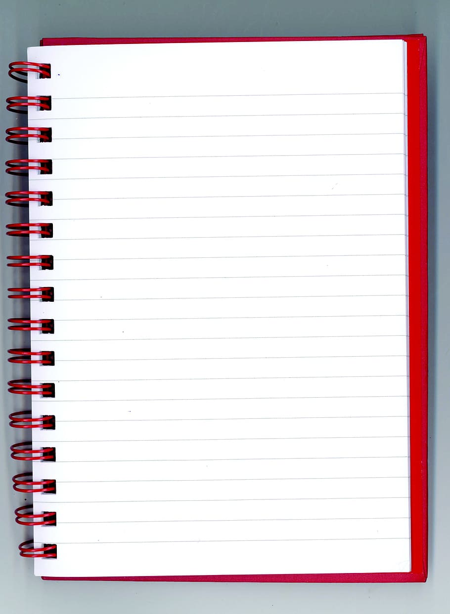 caderno espiral governado, bloco de notas, livreto, papel, caderno, almofada, texto, publicação, layout, observação Pad