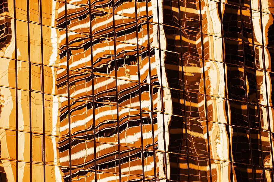 abstract, architecture, background, orange, building, business, city, estate, facade, glass