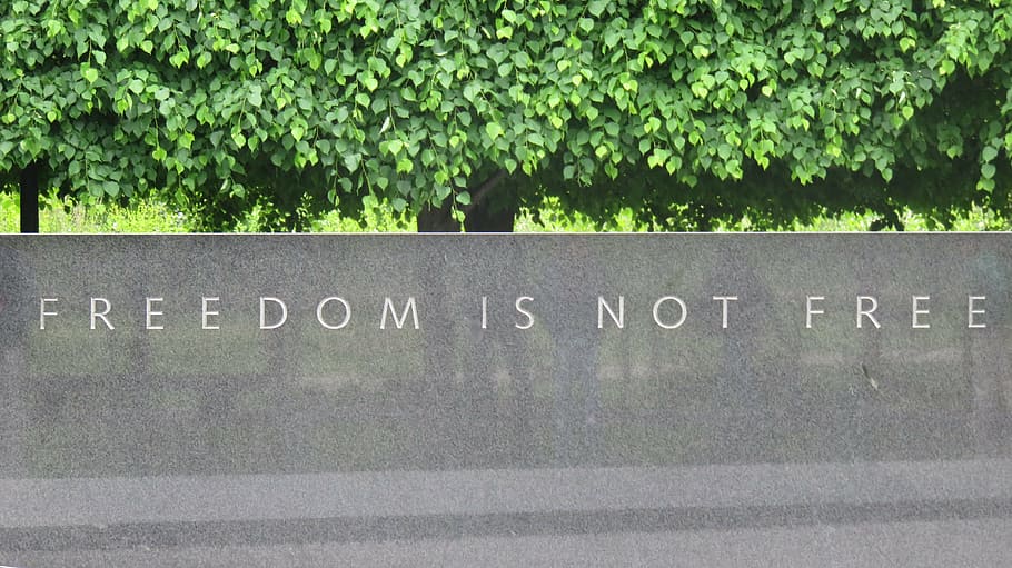 gray, monument, freedom, engrave, outdoor, washington, vietnam veterans, war, memorial, military
