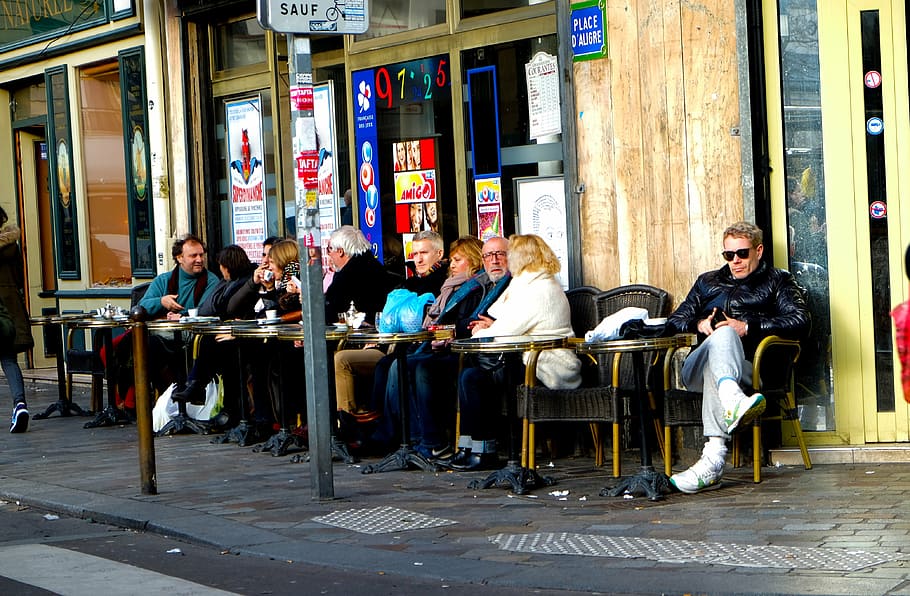paris, corner, cafe, france, french, culture, typical, city, outdoor, street