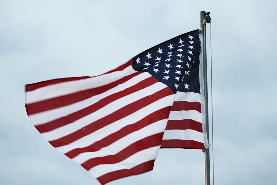 bandera americana, patriotismo, ola, cielo, americano, bandera, estados unidos, américa, unido, patriótico