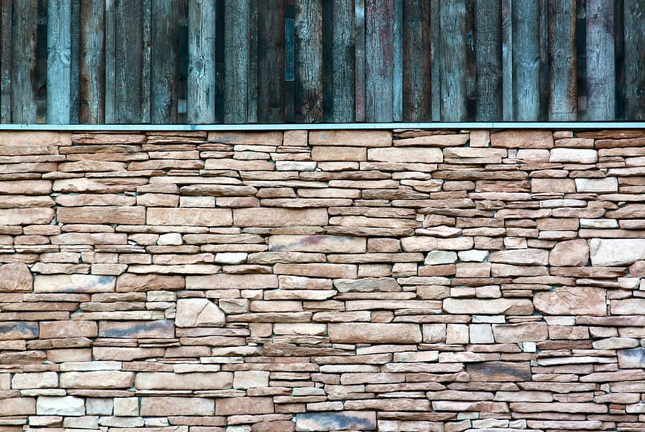 wall, wood, stone, facade, stone wall, building, architecture, wooden wall, background, rustic
