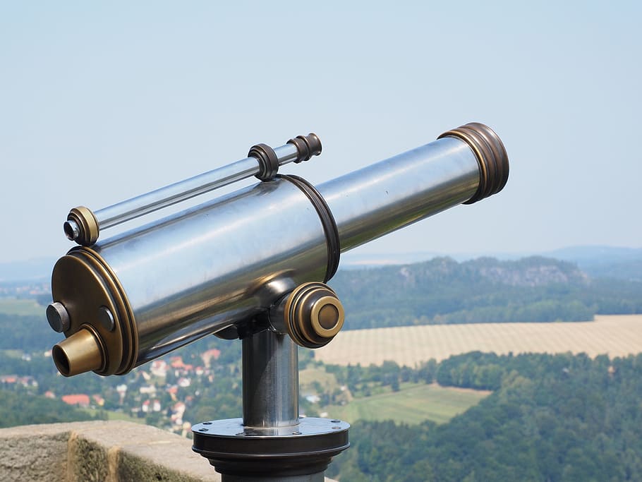 telescope, optics, vision, by looking, view, overview, outlook, distance, search, mechanics