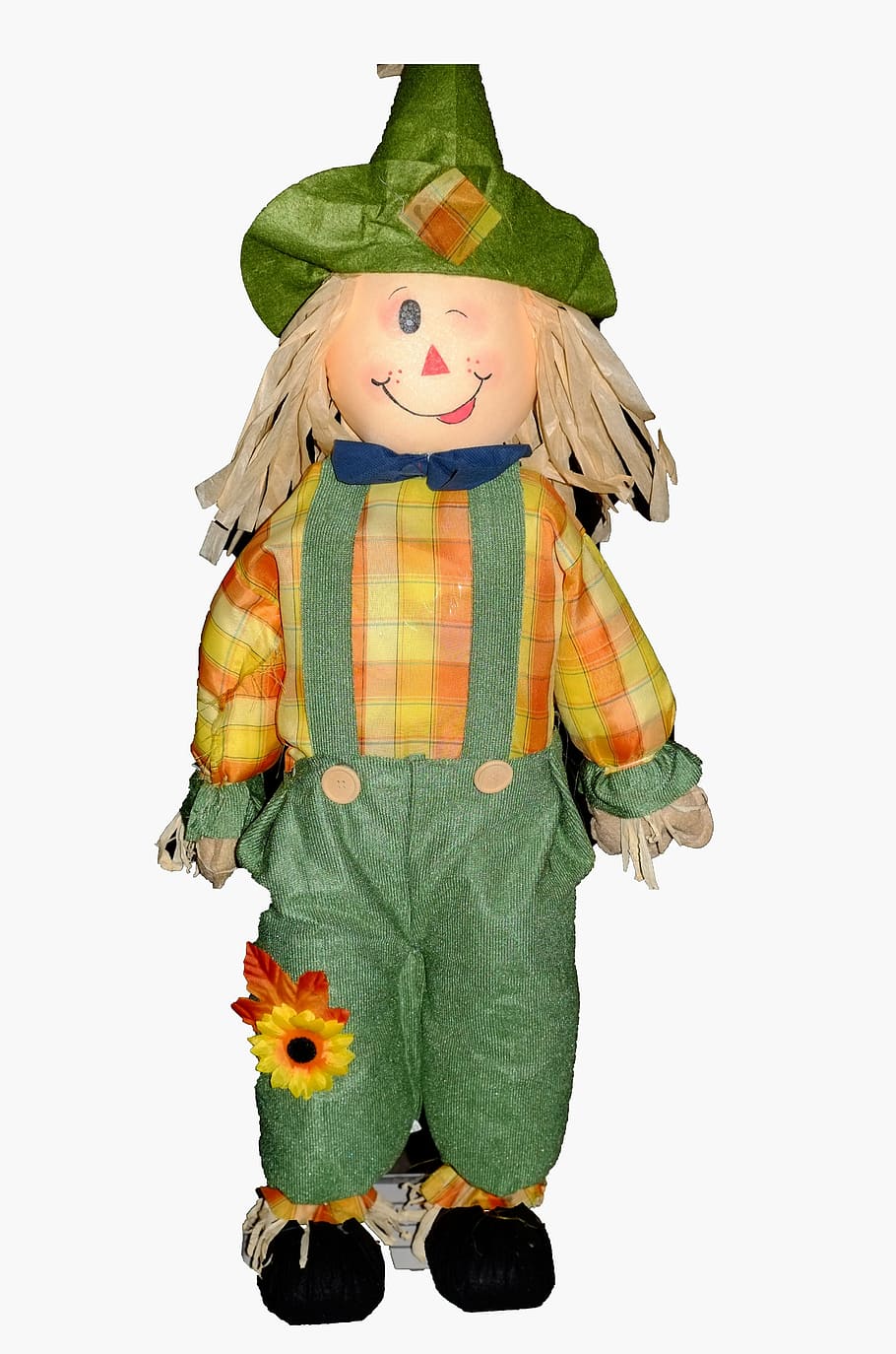 scarecrow, doll, harvest, boy, autumn, decor, ornamental, white background, studio shot, representation