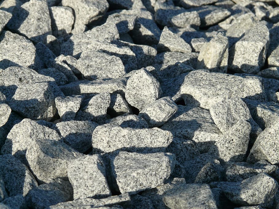 Gabion, Granit, Batu, batu granit, gabionensteine, bongkahan granit, neraka, batu bronjong, bingkai penuh, tidak ada orang