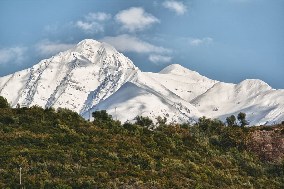 Mountains, Taygetos, Snow, Greece, winter, mountain, mountain range, scenics, landscape, snowcapped mountain