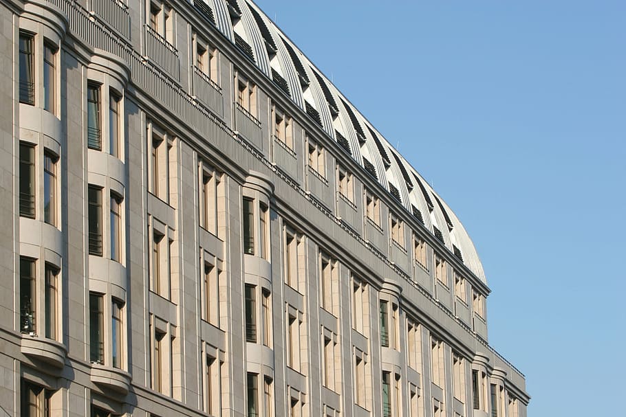 breidenbacher hof, düsseldorf, facade, building, architecture, building exterior, built structure, window, sky, clear sky