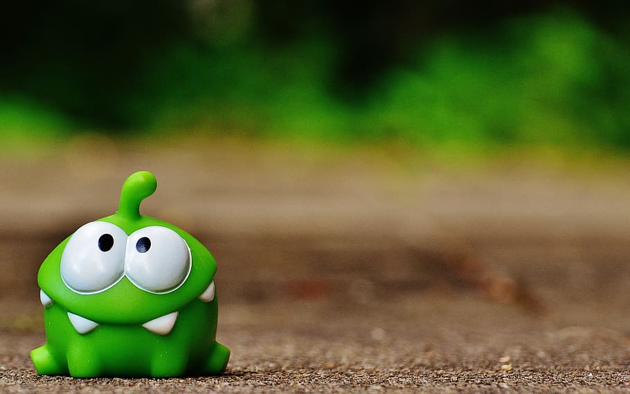 Cut The Rope, Figure, Cute, funny, mobile game, app, green color, clay, day, outdoors