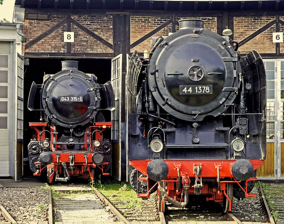 steam locomotive, heavy goods train locomotive, br44, br 44, three cylindrical, dr-look, apron, wagner sheets, br 043, db-look