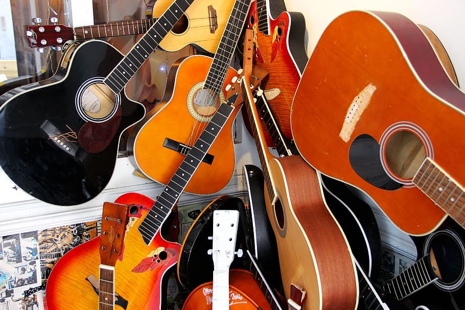 Guitars, Musical Instruments, music, instrument, musical, sound, acoustic, string, design, jazz
