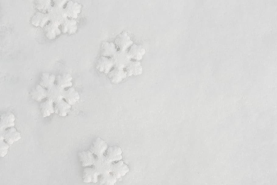 copos de nieve, decoración, nieve, blanco, mínimo, invierno, decorativo, fresco, sin gente, temperatura fría