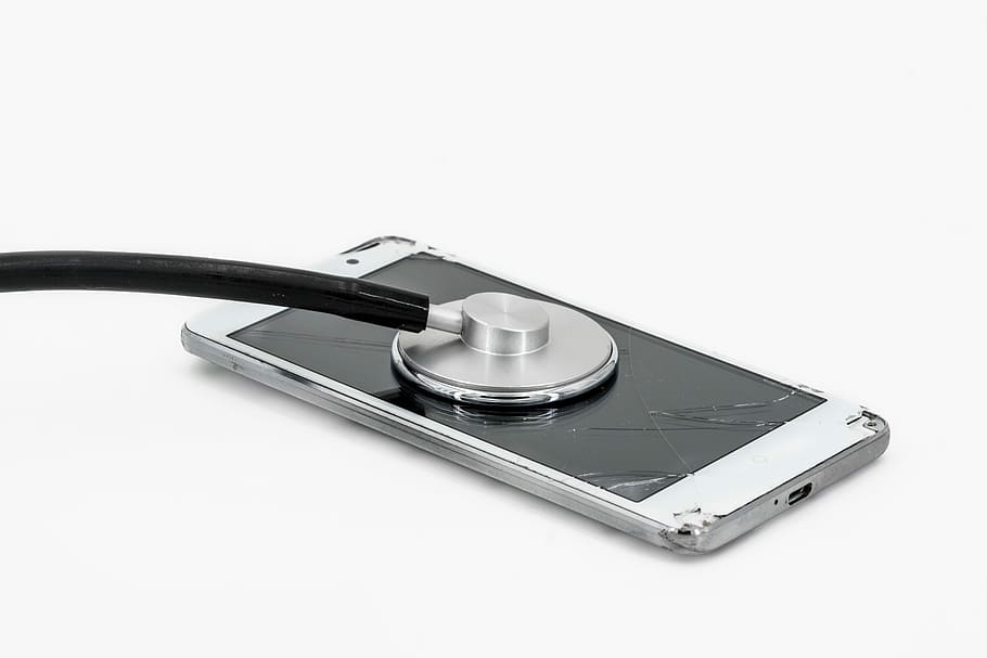stethoscope, white, smartphone, mobile phone, gsm, phone, cellphone, mobile device, screen, display