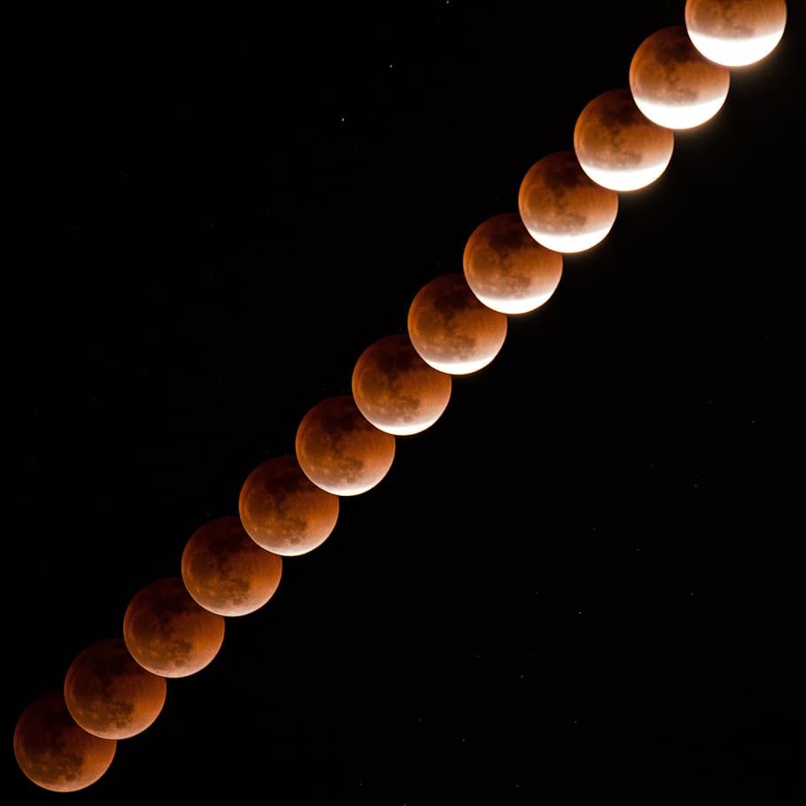 lunar eclipse, moon, night, moonlight, space, eclipse, lunar, astronomy, sky, science