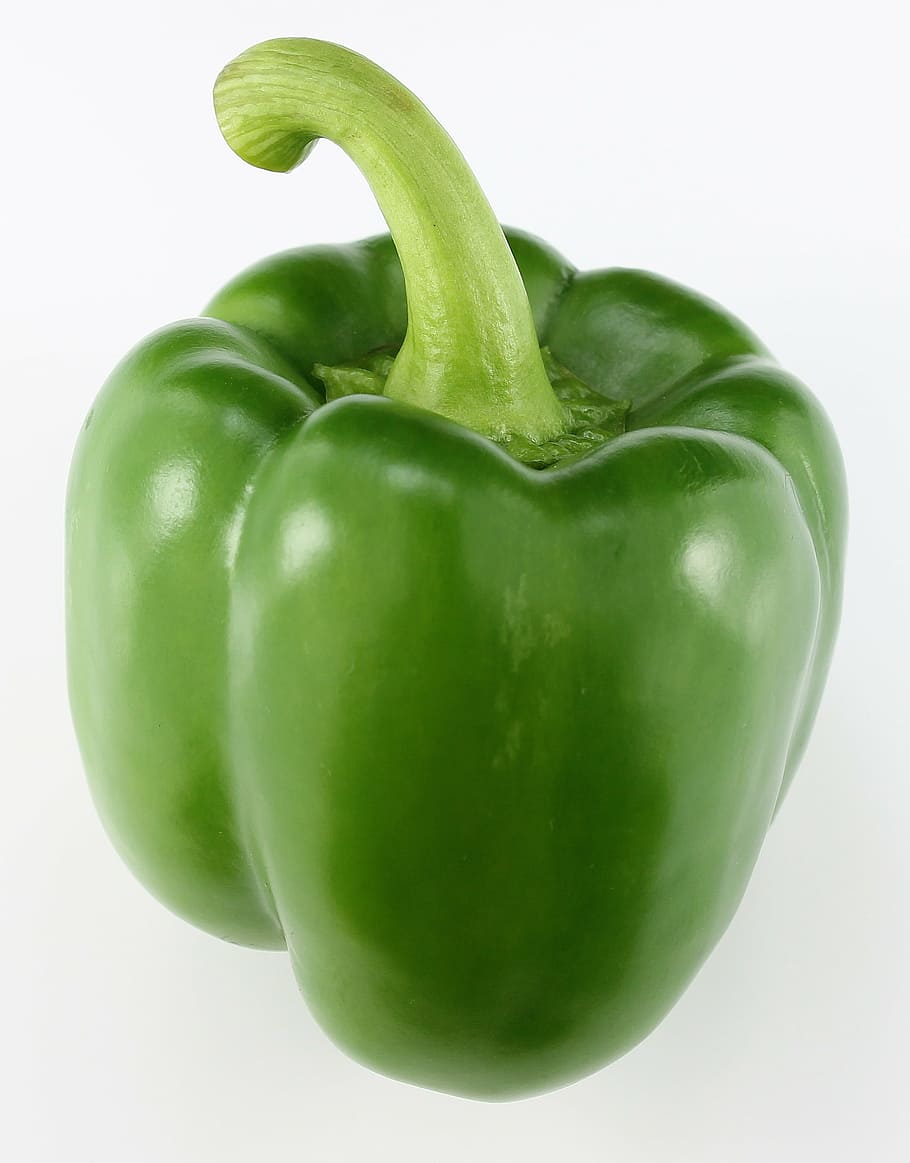green bell pepper, paprika, green peppers, vegetables, green, pepper, sweet peppers, vegetarian, green color, studio shot