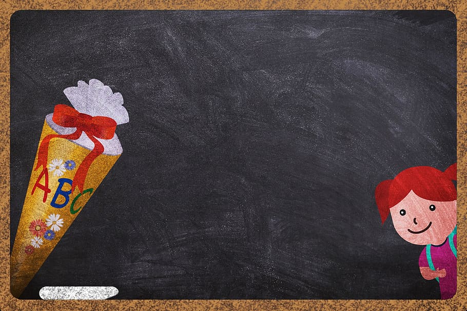 brown chalkboard, schultüte, student, board, background image, chalk, training, back to school, greeting card, first-graders