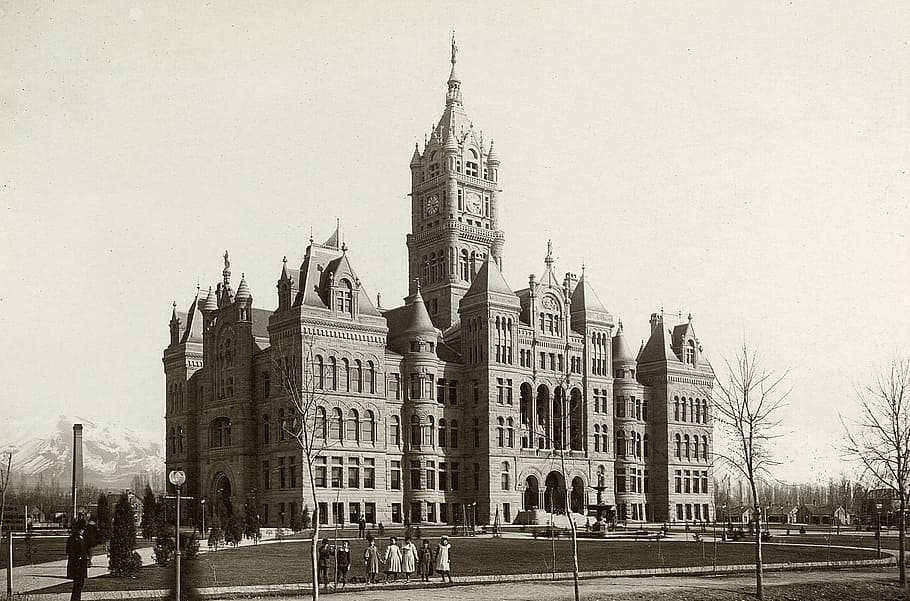 Primero, Statehouse, Utah, First Statehouse, Salt Lake City, edificio, foto, dominio público, Estados Unidos, Inglaterra