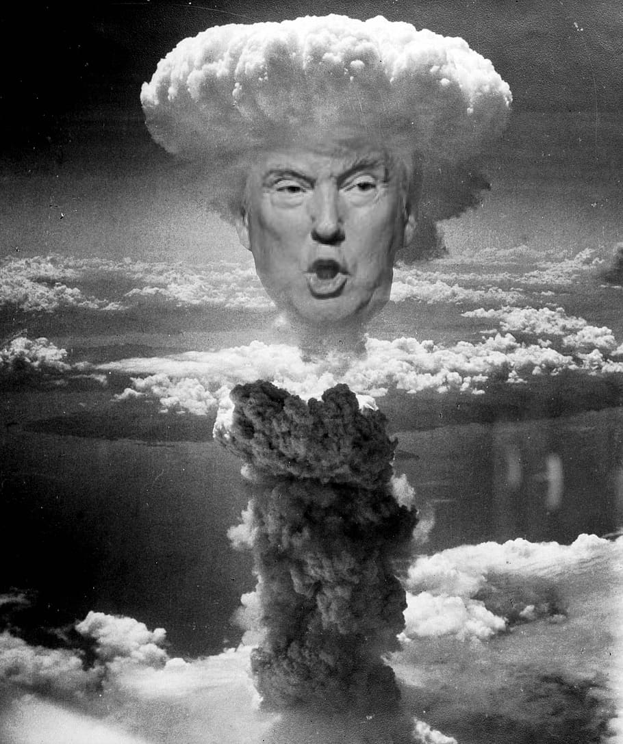 도널드 트럼프, 트럼프, 위협, 폭탄, 핵무기, 원자 폭탄, 암호명 뚱뚱한 남자, 자세, 제노 포, 두려움
