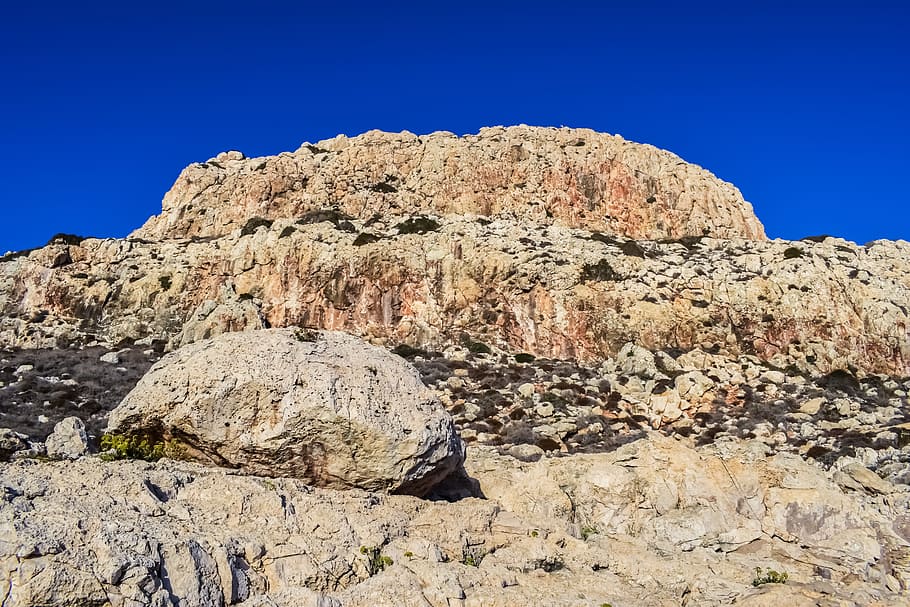 cyprus, cavo greko, national park, rock, cliff, geology, landscape, erosion, rock - object, solid