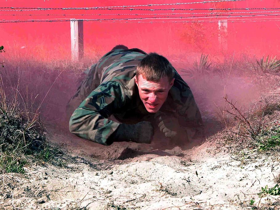 crawling, mud, Soldier, Obstacle, Course, Military, obstacle, course, male, barbed wire, effort