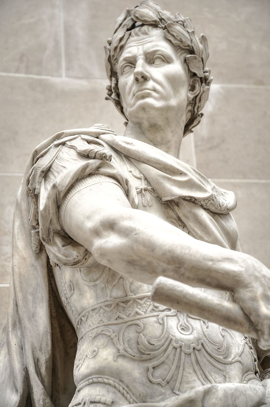 Fotografía de primer plano de la estatua del hombre, Julio, César, romano, Italia, Roma, estatua, emperador, imperio, historia