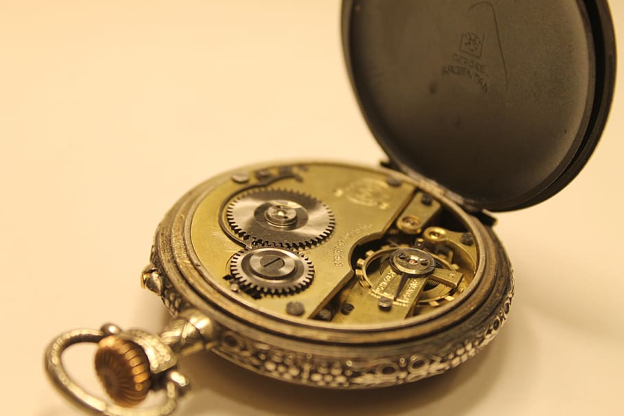 clock, minutes, hour, second, watches, time, watch, pocket watch, antique, close-up