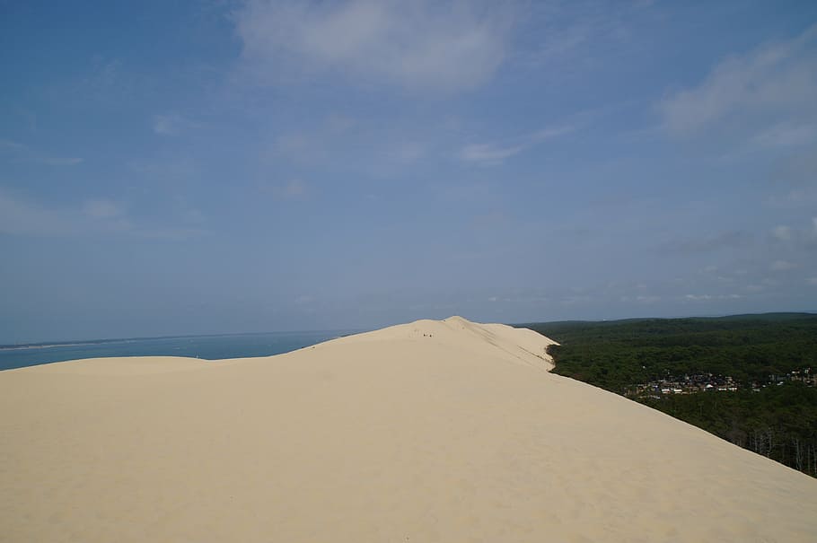 grande, dune, pilat, sand dune, france, ocean, atlantic coast, wide, sand, dune du pilat