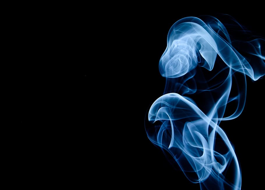 black, blue, digital, wallpaper, smoke, mysticism, quallm, fantasy, surreal, smoke - physical structure