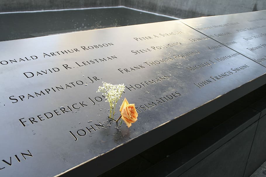 Nueva York, 11 de septiembre, Monumento, World Trade Center, memorial, terakt, close-up, indoor, lingote, día