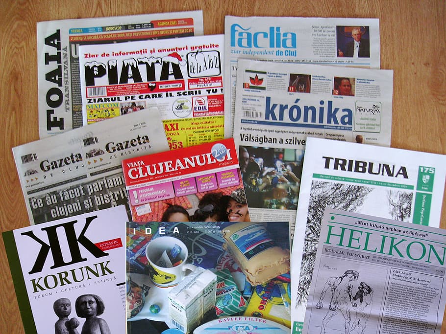 Surat kabar, Cluj-Napoca, Romania, foto, berita, domain publik, koran, mata uang, bisnis, tidak ada Orang