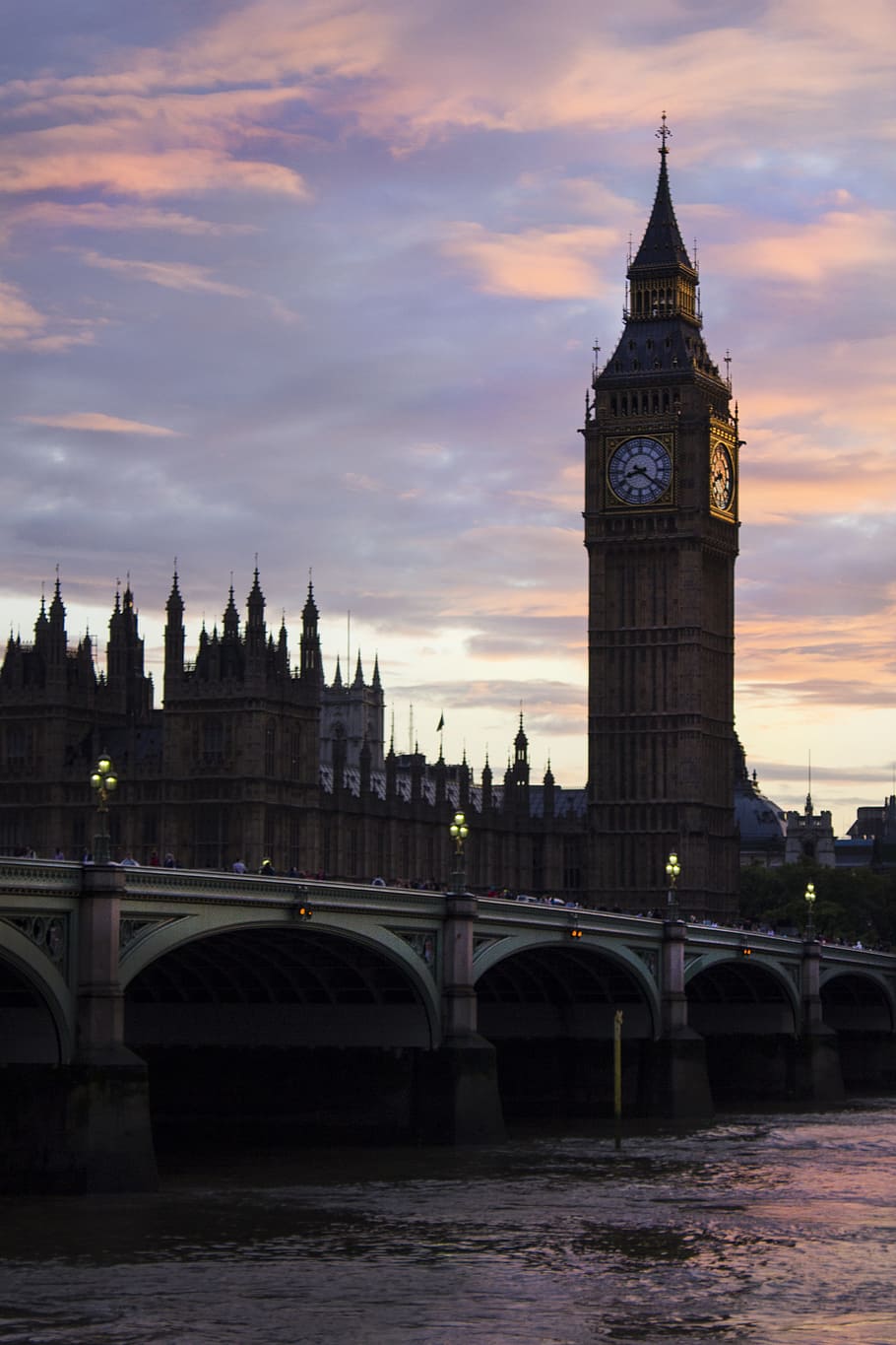 Londres, arquitectura, puente, centro, monumentos, puesta de sol, paisaje, londres - inglaterra, casas del parlamento - londres, río thames