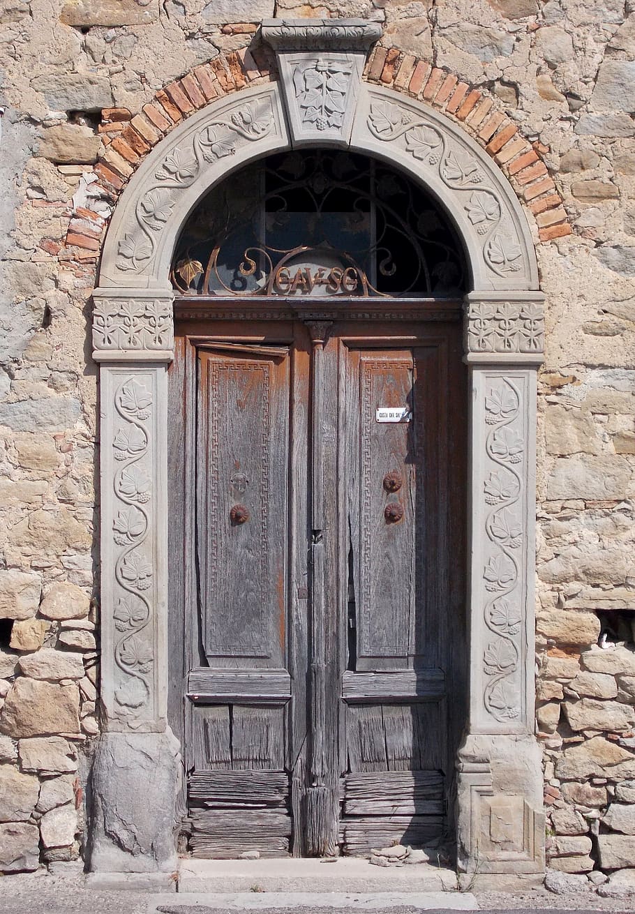 door, sicily, architecture, portal, old, stone, built structure, entrance, building exterior, closed