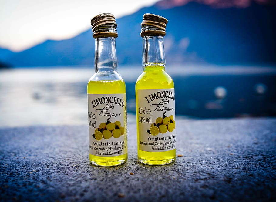 limoncello, italy, alcohol, benefit from, drink, beverages, bottle, romance, garda, prost