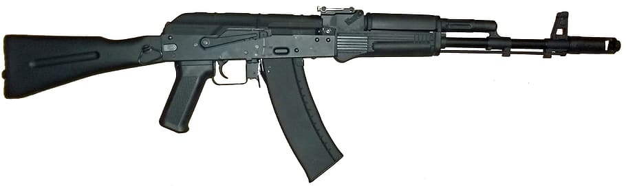 preto, rifle de assalto ak, rifle, pistola, arma, russo, militar, guerra, máquina, arma de fogo