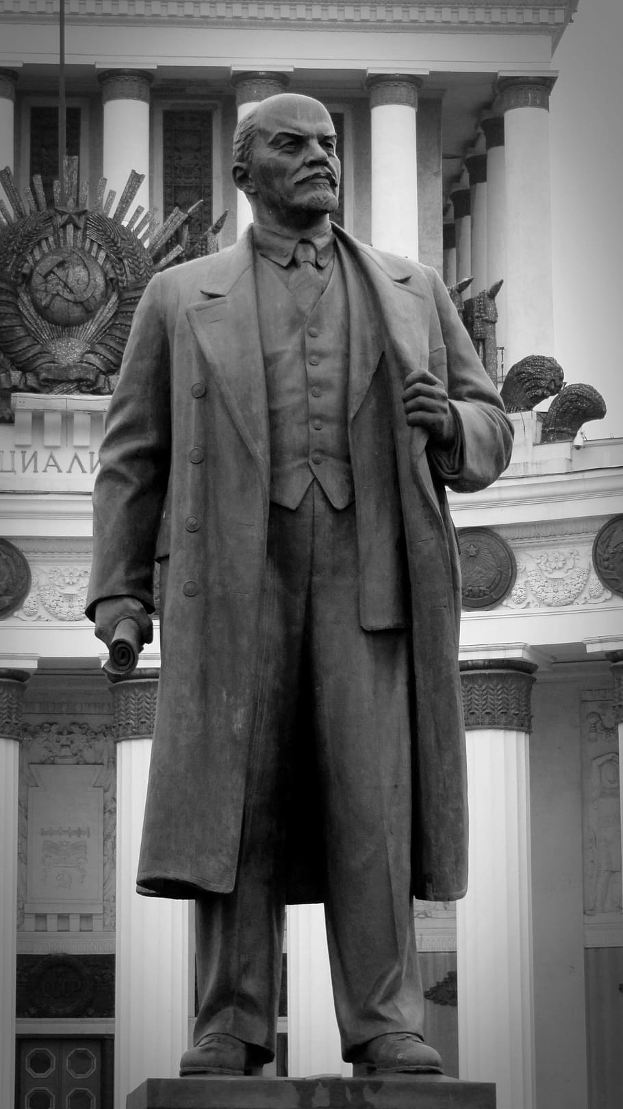 moscow, lenin, historically, soviet union, statue, monument, standing, architecture, one person, sculpture
