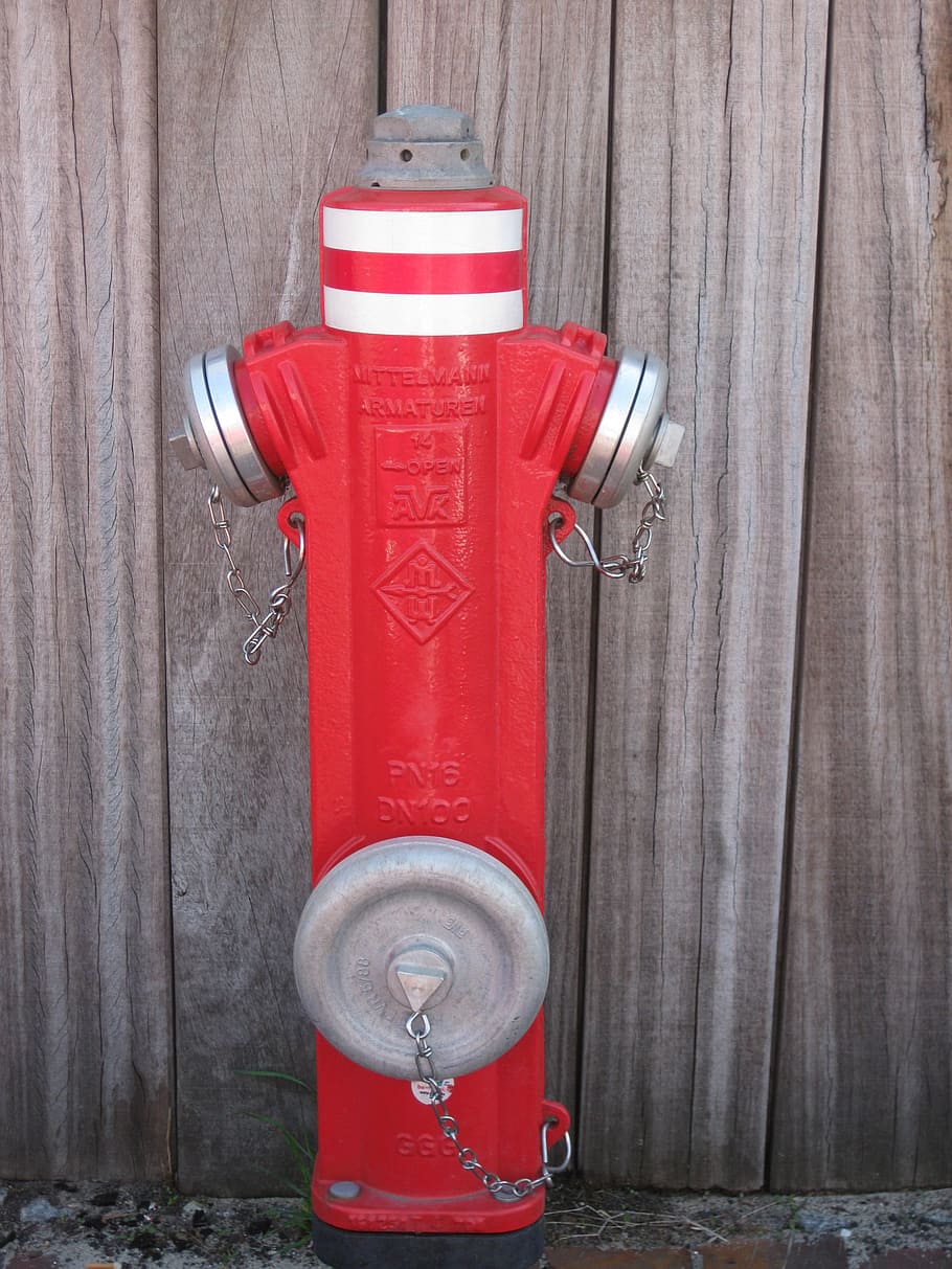 hydrant, water, metal, red, fire, fire hydrant, security, protection, safety, accidents and disasters