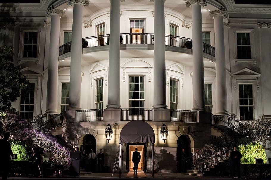 person, walking, inside, white, painted, building, the white house, washington d c, landmark, historic