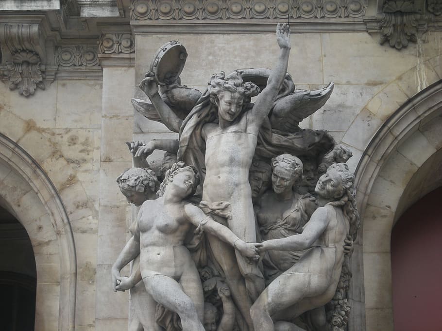 Francia, París, la catedral de Notre Dame, escultura, arte y artesanía, representación humana, estatua, representación, creatividad, arquitectura